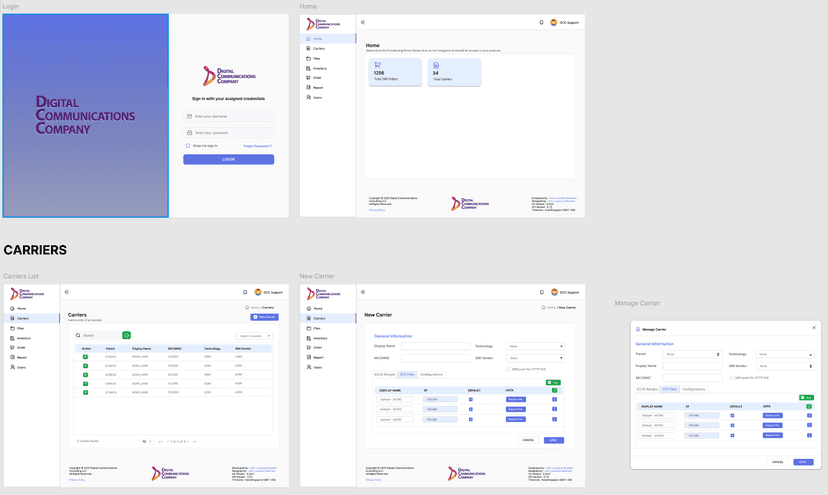 DCC UI Design